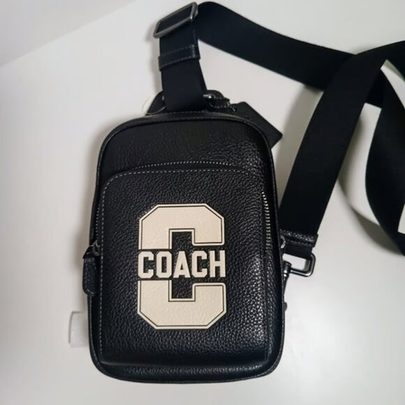 Coach Racer Sling Pack With Varsity Motif CAJ39 - Picture 5 of 8